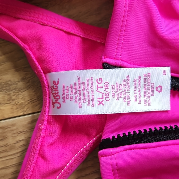 Justice Girls' Half-Zip Bikini 2-Piece Swim Set - Picture 3 of 4